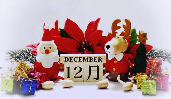 12月、クリスマスイメージ背景 クリスマス,12月,カレンダーの写真素材