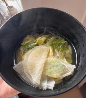 和風スープ 食事,ご飯,レシピの写真素材