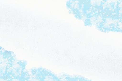 淡い枠のある和紙 水色 淡い枠のある和紙 水色 淡い,枠,和紙の写真素材