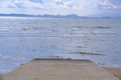新舞子海水浴場　福ヶ浜海岸 海,瀬戸内海,島の写真素材