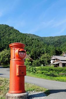 田舎のポスト 田舎のポスト ポスト,美山,里山の写真素材