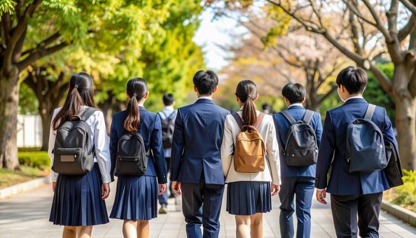 オープンキャンパスで大学を見学の高校生 オープンキャンパスで大学を見学の高校生の写真