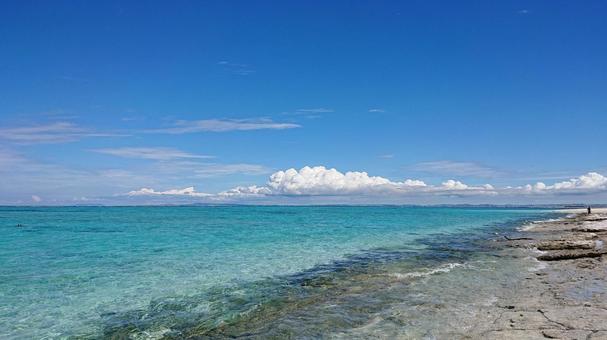 南の島の海 海,南の島,風景の写真素材