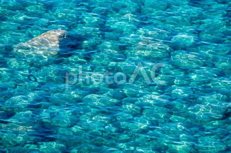 神秘的で鮮やかな積丹ブルー 積丹ブルー,神威岬,海の写真素材