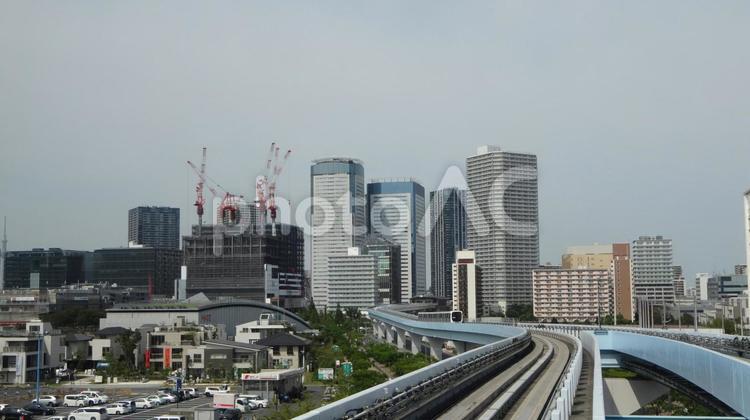 豊洲住宅エリアの遠景 豊洲,マンション,住宅の写真素材