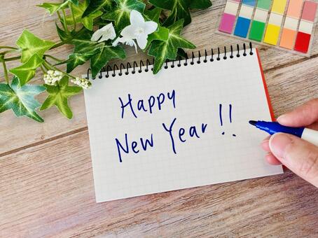 Happy New Year（ノート） happy,new,yearの写真素材