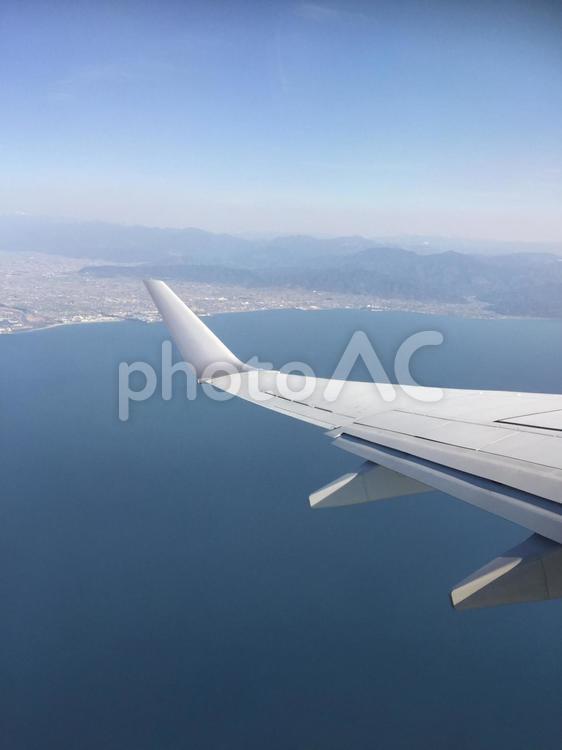 飛行機の窓から見える風景 飛行機,航空機,交通機関の写真素材