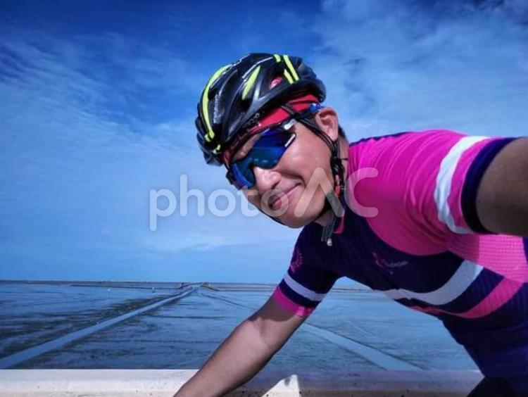 シニアのスポーツ　サイクリング サイクリング,男性,シニアの写真素材