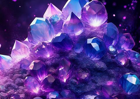 宝石の山(紫)の写真