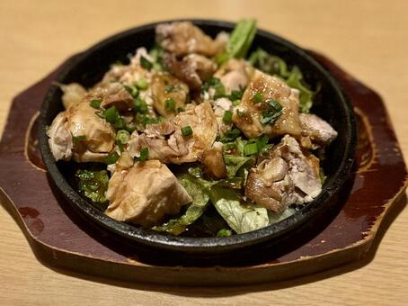 いわい鶏の鉄板焼き いわい鶏の鉄板焼き,いわい鶏,鉄板焼きの写真素材