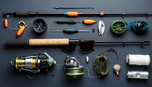釣り道具集合 釣り道具集合の写真