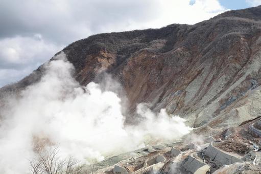 大地の息吹 噴気,熱気,硫黄の写真素材