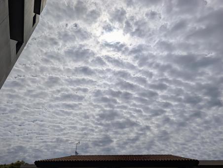 もこもこ雲 もこもこ雲 沖縄,雲,気象の写真素材