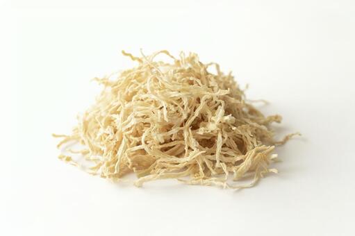 切り干し大根_白背景 切り干し大根,乾物,食材の写真素材