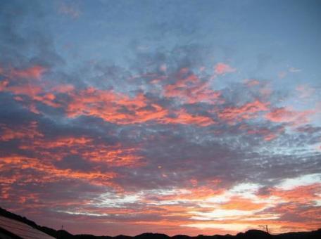 朝焼けの空 朝焼けの空の写真