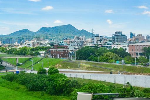 台湾・台北郊外の街並み 台湾・台北郊外の街並みの写真