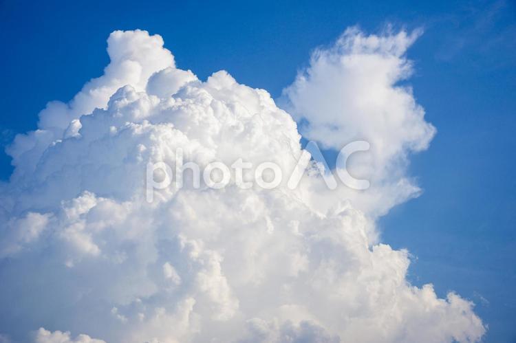 夏の青空と白い雲 雲,空,入道雲の写真素材