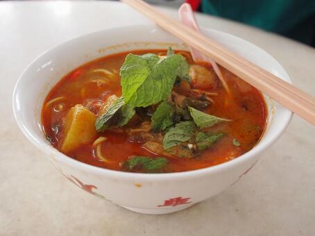 ラクサ イポー,ラクサ,マレーシア料理の写真素材