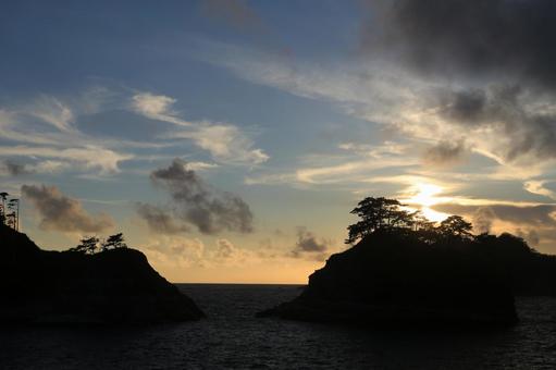 Sunset at Dogashima Norihama Beach, JPG Sunset at Dogashima Norihama Beach, JPG