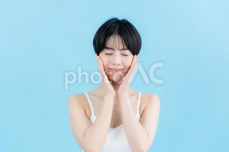 女性の美容イメージ ビューティー,美容,笑顔の写真素材