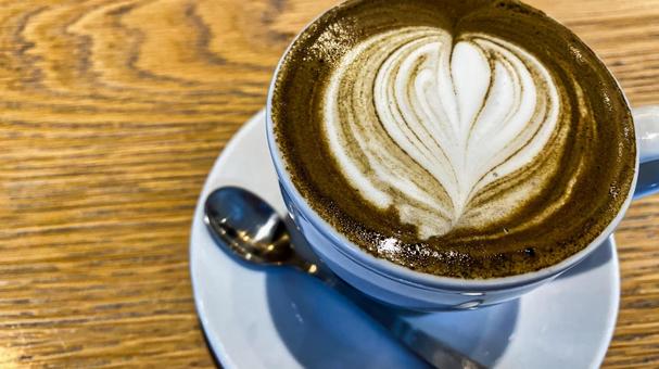 ハートが描かれたほうじ茶 ハートが描かれたほうじ茶 ほうじ茶,ドリンク,飲み物の写真素材