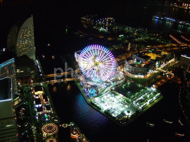 横浜・みなとみらい・夜景 横浜,夜景,みなとみらいの写真素材