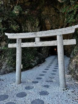 安乎岩戸信龍神社 淡路島,兵庫県,家族旅行の写真素材