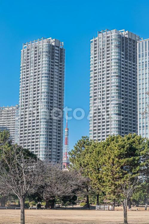 東京　浜離宮恩賜庭園の風景 東京,東京都,浜離宮恩賜庭園の写真素材