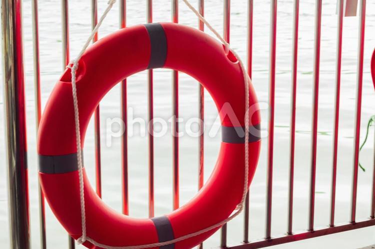 救助用浮き輪 救命浮き輪,ライフリング,浮き輪の写真素材