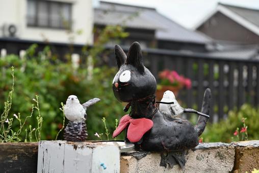 愛媛大洲の猫と鳥 愛媛大洲の猫と鳥の写真