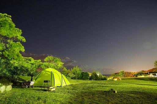 キャンプ夜景 キャンプ夜景の写真