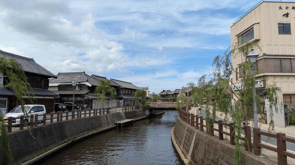 北総の小江戸・佐原の町並みと小野川 北総の小江戸・佐原の町並みと小野川の写真