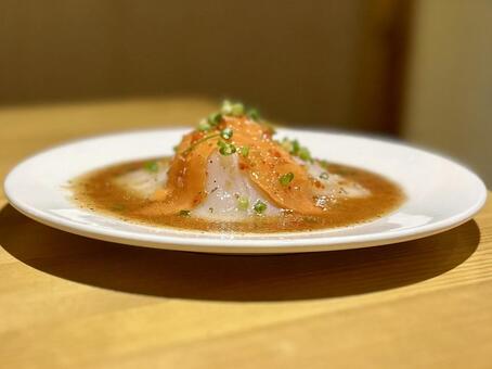 カルパッチョ カルパッチョ,サーモン,鮭の写真素材