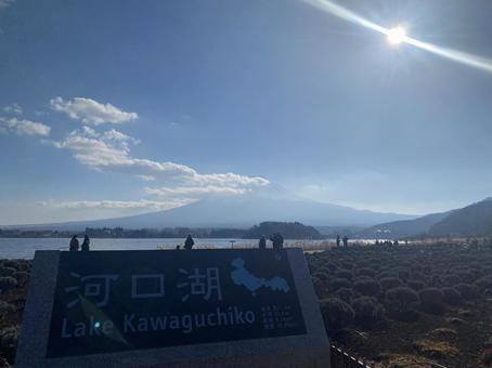 河口湖 河口湖 河口湖,山梨,湖の写真素材