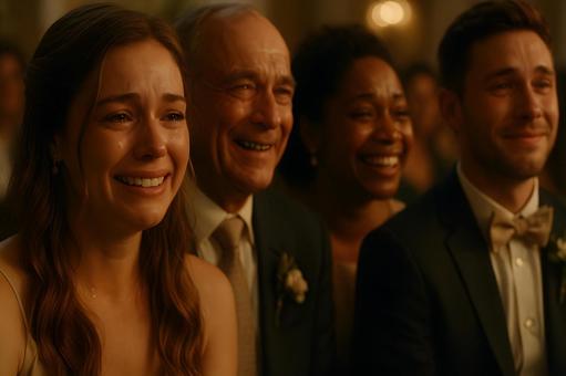 参列者の涙の写真