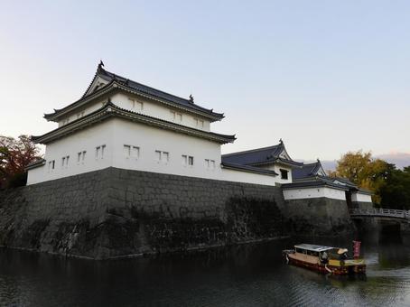 駿府城巽櫓と遊覧船葵舟 駿府城,駿府,巽櫓の写真素材
