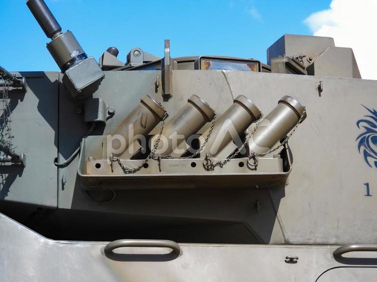 陸上自衛隊 87式偵察警戒車の発射発煙弾 陸上自衛隊,自衛隊,87式偵察警戒車の写真素材