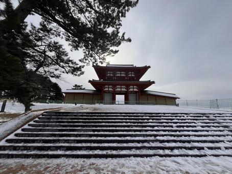 雪の多賀城 雪の多賀城 雪,多賀城址,冬の写真素材
