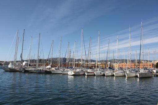 マヨルカ島のヨットマリーナ　スペイン マヨルカ島,ヨット,マリーナの写真素材