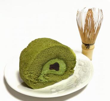 抹茶ロールケーキ 抹茶,抹茶ロールケーキ,お菓子の写真素材