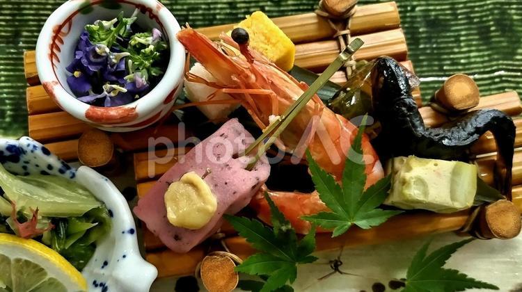 会席料理の前菜 和食,前菜,会席料理の写真素材