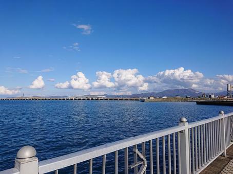 青森市の海 青森市の海 夏,青空,海の写真素材
