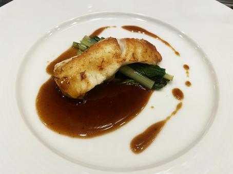 コース料理 コース料理 コース料理,白身魚,高級料理の写真素材