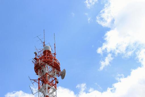 電波塔 電波塔,アンテナ,空の写真素材