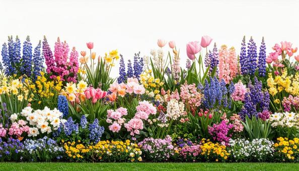 水彩画風で幻想的な花々 水彩画風で幻想的な花々の写真