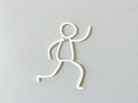 走る人のイメージ(明るめ) 走る人のイメージ(明るめ)の写真