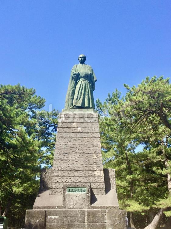 桂浜の坂本龍馬像 坂本龍馬,銅像,桂浜の写真素材
