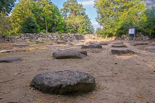 滋賀・近江八幡市 安土城 天主台 滋賀・近江八幡市 安土城 天主台 安土城跡,天主台跡,礎石の写真素材