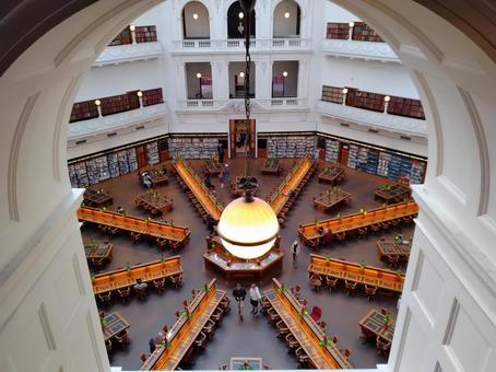 ヴィクトリア州立図書館 ヴィクトリア州立図書館,メルボルン,melbourneの写真素材