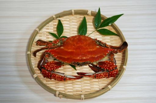旨味たっぷり茹でたてのワタリガニ 旨味たっぷり茹でたてのワタリガニ ワタリガニ,ガザミ,蟹の写真素材